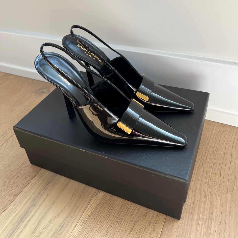 SOLD YSL Madame Slingback Pumps